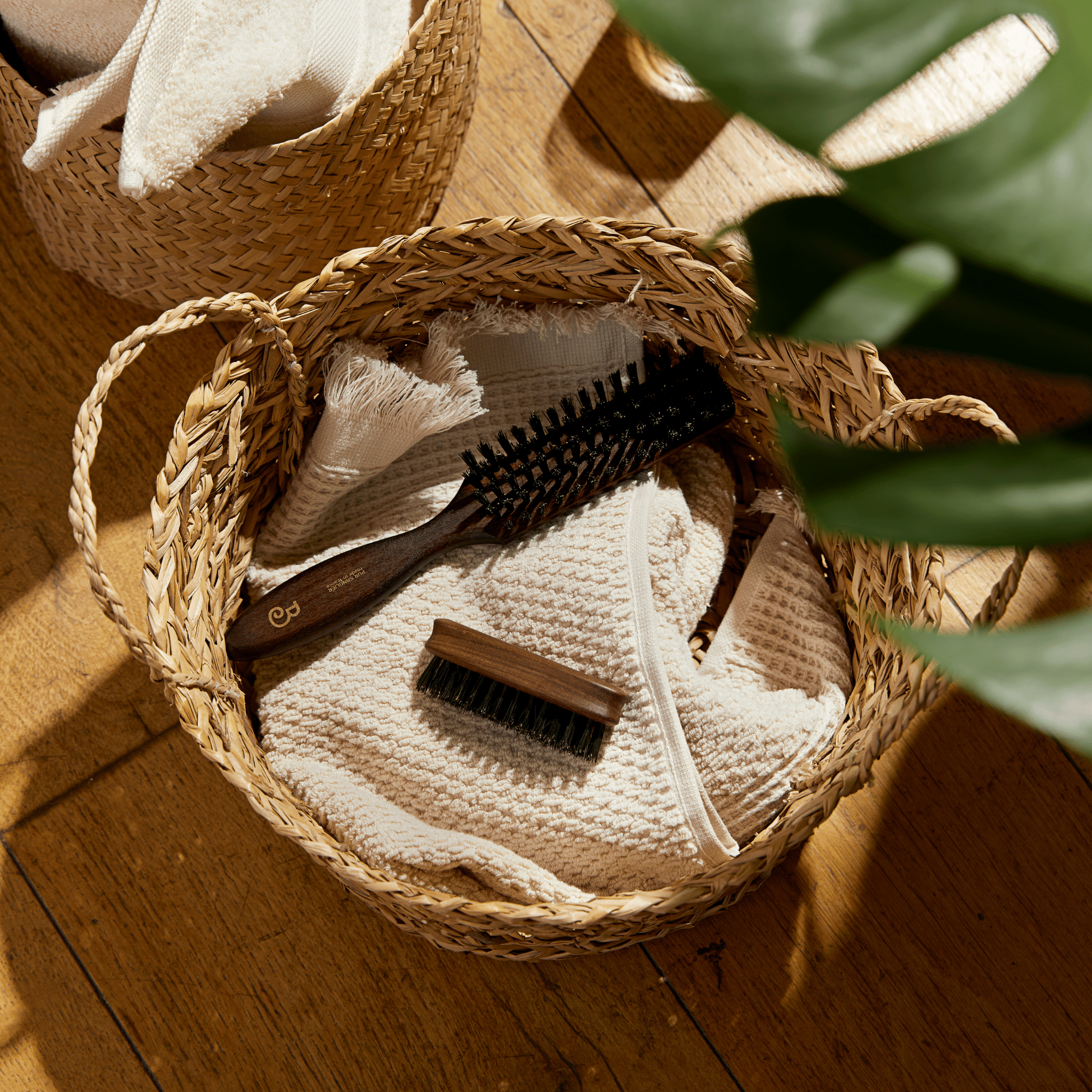 Navaris Brosses Machine à Café - Pinceau Droit Et Courbé En Bois De Hêtre Et Poils De Sanglier